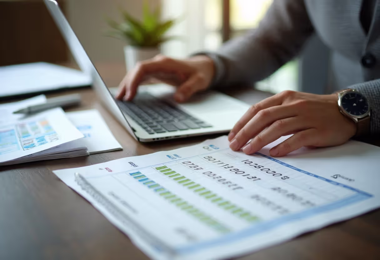 Business owner reviewing a stable loan payment schedule and cash flow plan