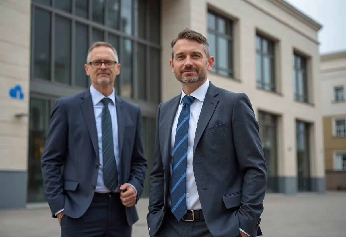 Business owner standing in front of a newly purchased commercial property