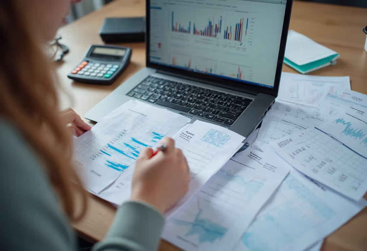 Borrower reviewing personal loan interest rate details on a laptop