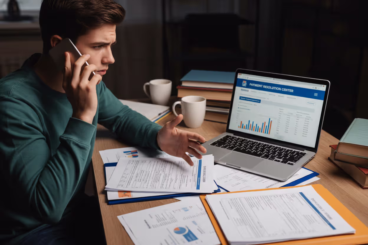 Student contacting a loan servicer about repayment issues